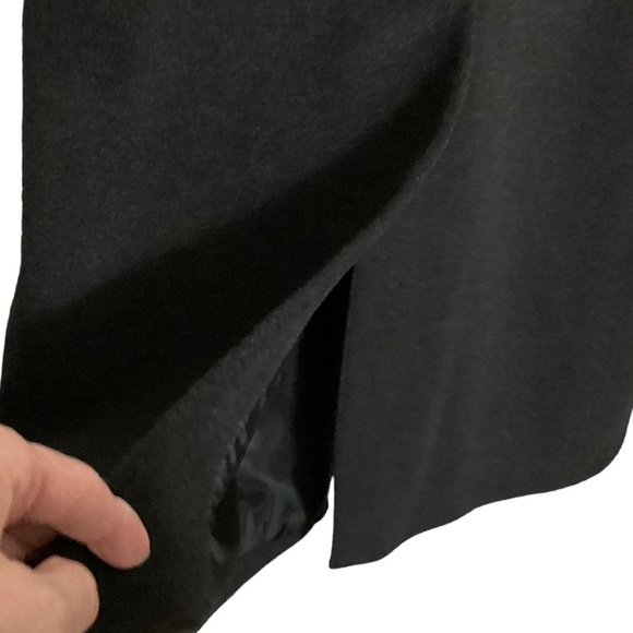 Andrew Fezza Cashmere Blend Charcoal Grey Button Up Long Coat Size S-42 - Picture 7 of 13